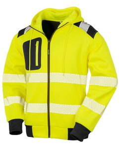 Result R503X - SUDADERA CAPUCHA DE SEGURIDAD - MATERIAL RECICLADO Fluorescent Yellow