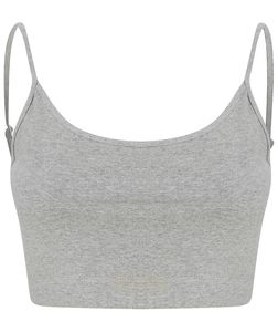 Skinnifit SK230 - Top corto ecorresponsable mujer Gris mezcla