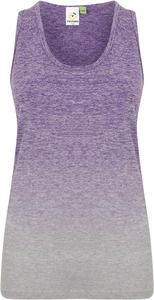 Tombo TL302 - Camiseta estampada sin mangas Purple / Light Grey Marl