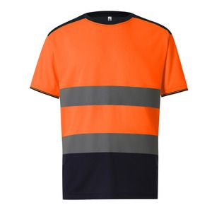 Yoko YHVJ400 - Camiseta bicolor Hi-vis Hi Vis Orange/Navy