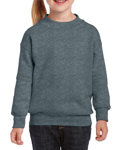 Gildan GIL18000B - Sweater Crewneck pesado para niños Oscuro Heather