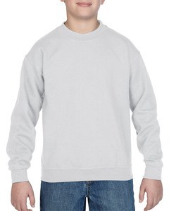 Gildan GIL18000B - Sweater Crewneck pesado para niños Blanco