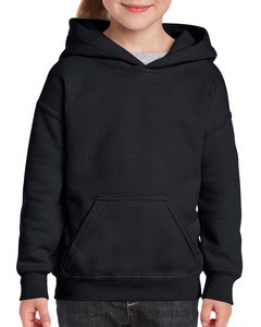 Gildan GIL18500B - Suéter encapuchado pesado para niños Negro