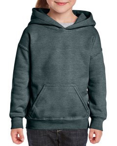 Gildan GIL18500B - Suéter encapuchado pesado para niños Oscuro Heather