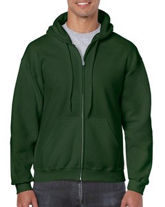 Gildan GIL18600 - Suéter encapuchado con cremallera pesada para él Bosque Verde