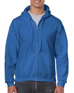 Gildan GIL18600 - Suéter encapuchado con cremallera pesada para él Azul royal