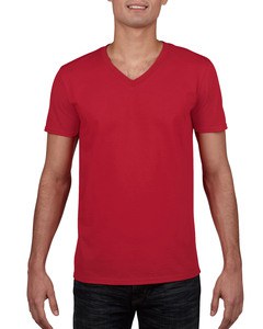 Gildan GIL64V00 - Camiseta con cuello en V ss ss para él Rojo