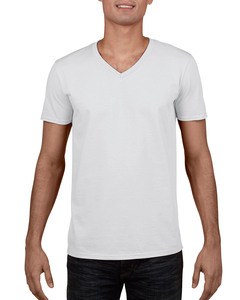 Gildan GIL64V00 - Camiseta con cuello en V ss ss para él Blanco