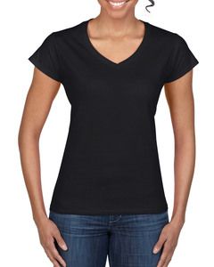 Gildan GIL64V00L - Camiseta V-Cinco Softstyle SS para ella Negro