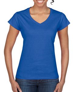 Gildan GIL64V00L - Camiseta V-Cinco Softstyle SS para ella Azul royal