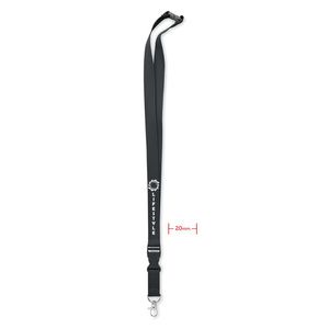 GiftRetail MO6708 - LANNYCOT Lanyard cotón 20mm Negro