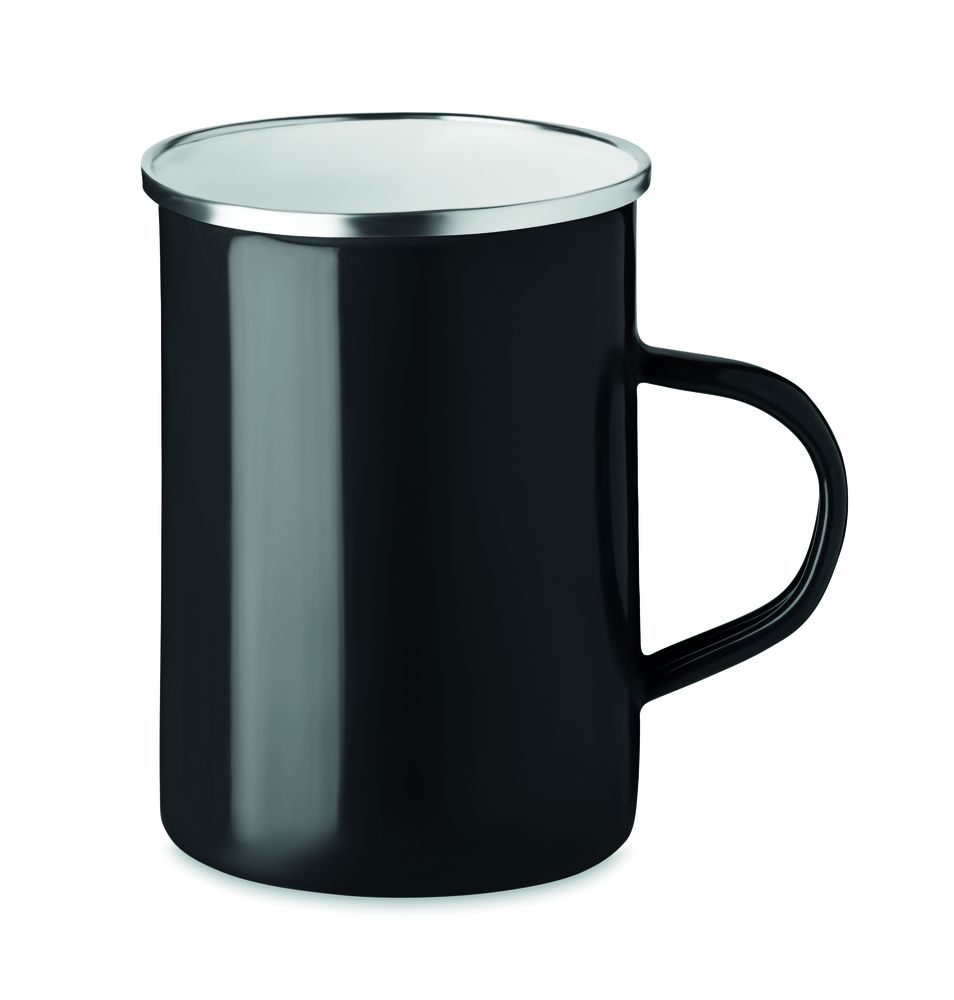 GiftRetail MO6775 - SILVER Taza metal con capa de esmalte