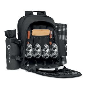 GiftRetail MO6870 - DUIN Mochila picnic para 4 personas Negro