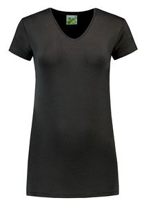 Lemon & Soda LEM1262 - T-shirt V-neck cot/elast SS for her Gris Oscuro