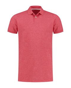 LEMON & SODA LEM3552 - Polo Heather Mix SS Unisex Heather Red