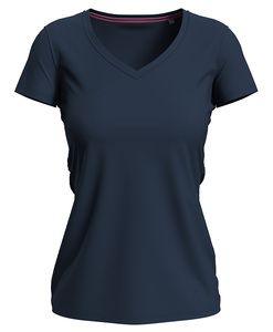 Stedman STE9710 - Camiseta Cuello Pico Mujer Claire SS Blue Midnight