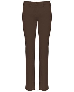 Kariban K741 - Chinos de mujer Chocolate