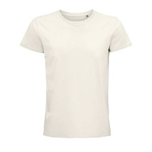 SOL'S 03565 - Pioneer Men Camiseta Hombre Ajustada De Punto Liso Y Cuello Redondo Off-White