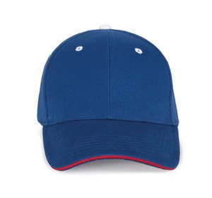 K-up KP011 - ORLANDO - GORRA PARA HOMBRE 6 PANELES Royal Blue / Red / White