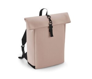 BAG BASE BG335 - MATTE PU ROLL-TOP BACKPACK Nude Pink