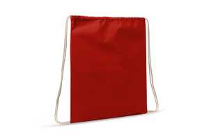 TopEarth LT95205 - Bolsa con cordón de algodón  OEKO-TEX® 140g/m² 35x45cm Rojo