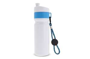 TopPoint LT98736 - Botella deportiva con borde y cordón 750ml White/ Light Blue