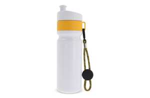 TopPoint LT98736 - Botella deportiva con borde y cordón 750ml White/Yellow