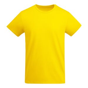 Roly CA6698 - BREDA Camiseta tubular de manga corta en algodón orgánico certificado OCS Amarillo