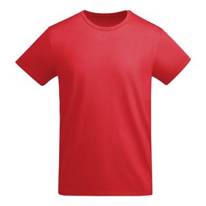 Roly CA6698 - BREDA Camiseta tubular de manga corta en algodón orgánico certificado OCS Rojo
