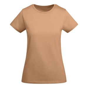 Roly CA6699 - BREDA WOMAN Camiseta de mujer entallada de manga corta en algodón orgánico certificado OCS NARANJA GREEK
