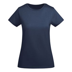 Roly CA6699 - BREDA WOMAN Camiseta de mujer entallada de manga corta en algodón orgánico certificado OCS Azul Marino