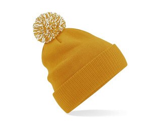 Beechfield BF450 - Gorro con pompón Mustard / Off White