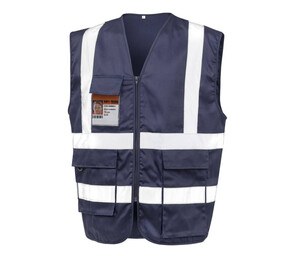 RESULT RS477X - HEAVY DUTY POLYCOTTON SECURITY VEST Azul marino