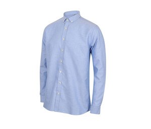 HENBURY HY512R - MEN’S MODERN L/S OXFORD SHIRT – REGULAR FIT Piscina Azul