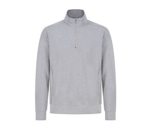 HENBURY HY842 - UNISEX SUSTAINABLE 1/4 ZIP SWEATSHIRT Gris mezcla