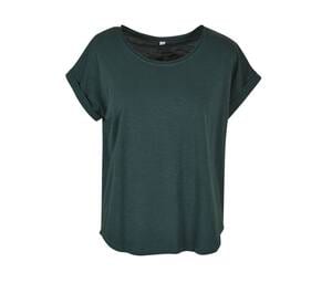 Build Your Brand BY036 - Camiseta de mujer con espalda alargada Verde botella