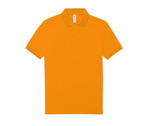 B&C BCU424 - Short-sleeved fine piqué poloshirt Meta Orange