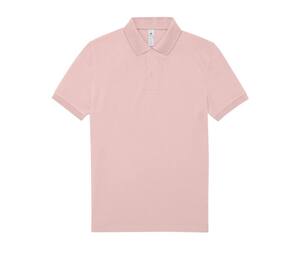 B&C BCU424 - Short-sleeved fine piqué poloshirt Blush rosa