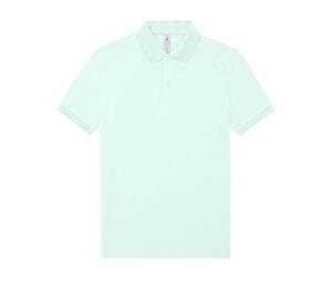 B&C BCU424 - Short-sleeved fine piqué poloshirt Blush Mint