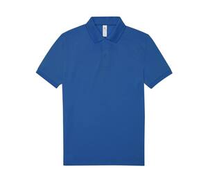 B&C BCU424 - Short-sleeved fine piqué poloshirt Azul royal