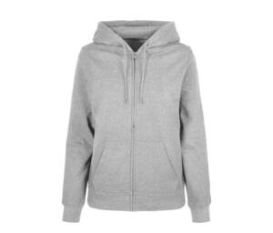 BUILD YOUR BRAND BYB009 - LADIES BASIC ZIP HOODY Gris mezcla