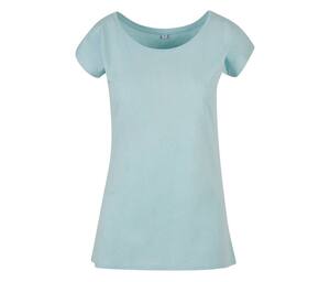 BUILD YOUR BRAND BYB013 - LADIES WIDE NECK TEE Mar Azul
