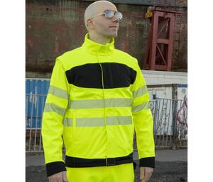 KORNTEX KX710 - High visibility Softshell Naranja / Negro