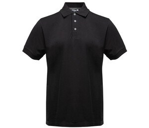 BLACK&MATCH BM100 - Contrasting button poloshirt Black / Silver