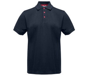 BLACK&MATCH BM100 - Contrasting button poloshirt Navy / Red