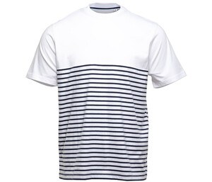 PEN DUICK PK200 - Short sleeve striped t-shirt Blanco / Azul marino