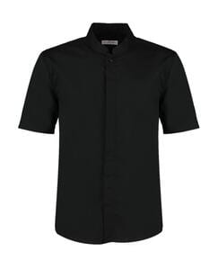Bargear KK122 - Camisa cuello mandarín entalllada hombre Black