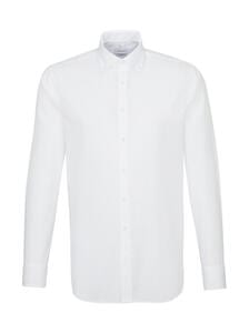 Seidensticker 293702 - Camisa ajustada y abotonada en cuello Business White