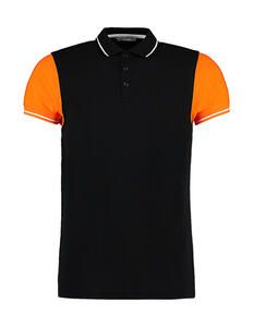 Formula Racing KK415 - Polo contrastado Tipped Fashion Fit Black/Orange/White