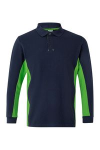 Velilla 105514 - POLO BICOLOR ML NAVY BLUE/LIME GREEN